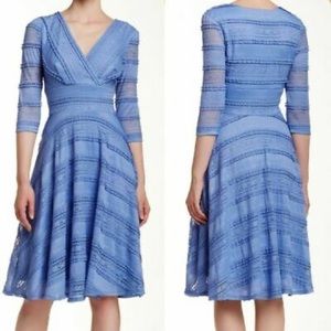 Sangria Textured Fit and Flare Dress